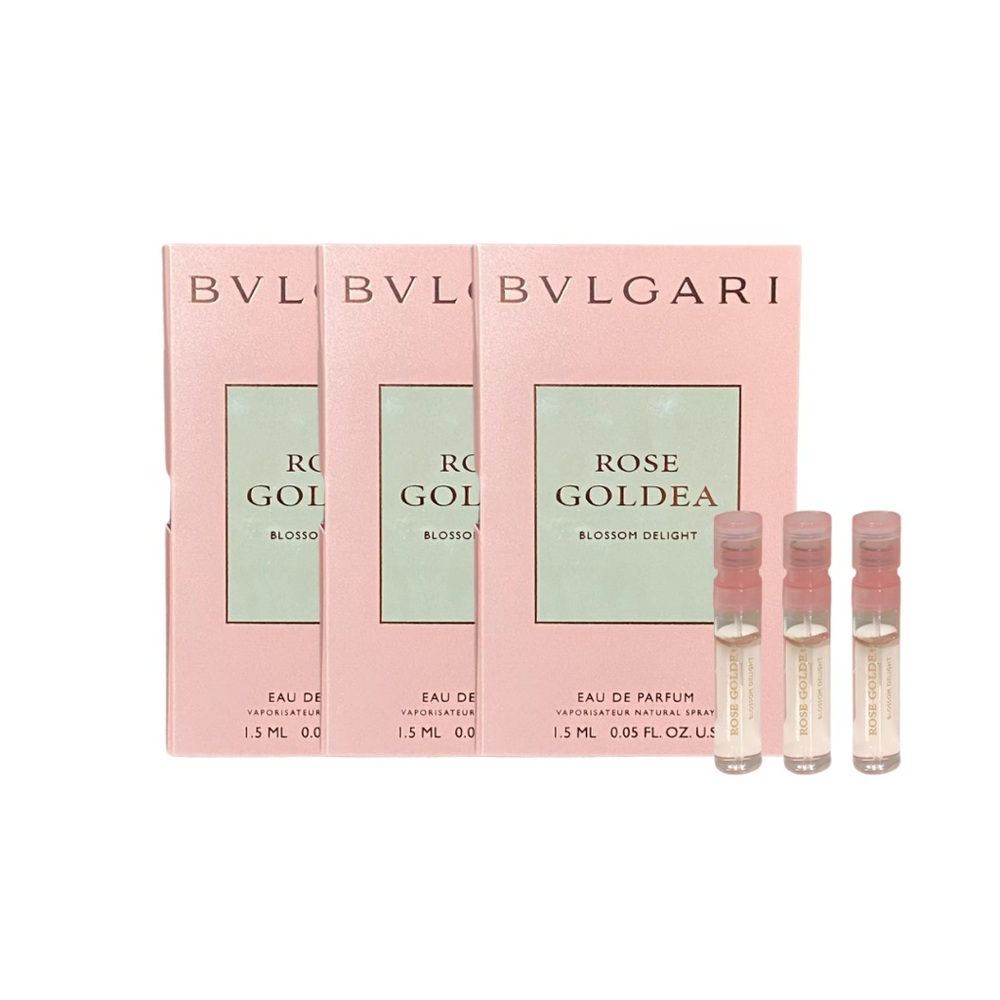 3 x Bvlgari Rose Gold Blossom Delight Eau de Parfum Samples - .05 fl oz ea.